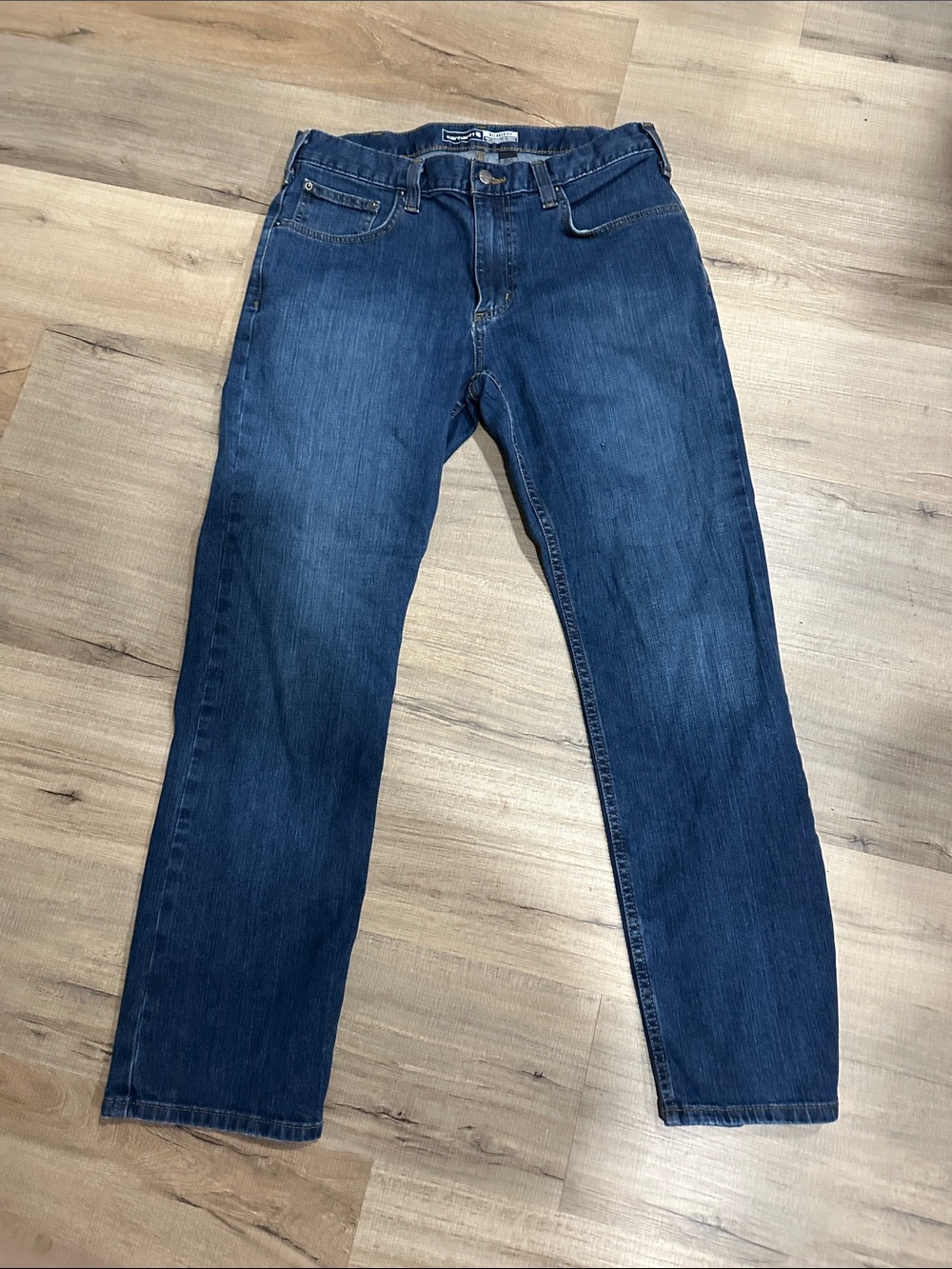 Carhartt Men's Blue Straight-Leg Jeans